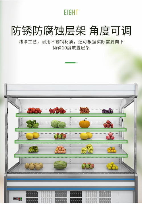 智冷库品高端水果保鲜风幕柜美欧白色款 工厂直销